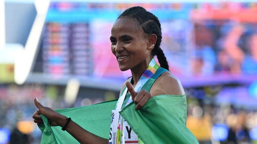 Etiyopyalı atlet Gudaf Tsegay kadınlar 5000 metrede dünya rekoru kırdı