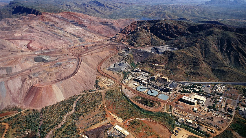 Pembe elmasların yüzde 90'ından fazlasının elde edildiği Batı Avustralya'nın Kimberley bölgesindeki Argyle elmas madeni (Fotoğraf: Murray Rayner via The New York Times)