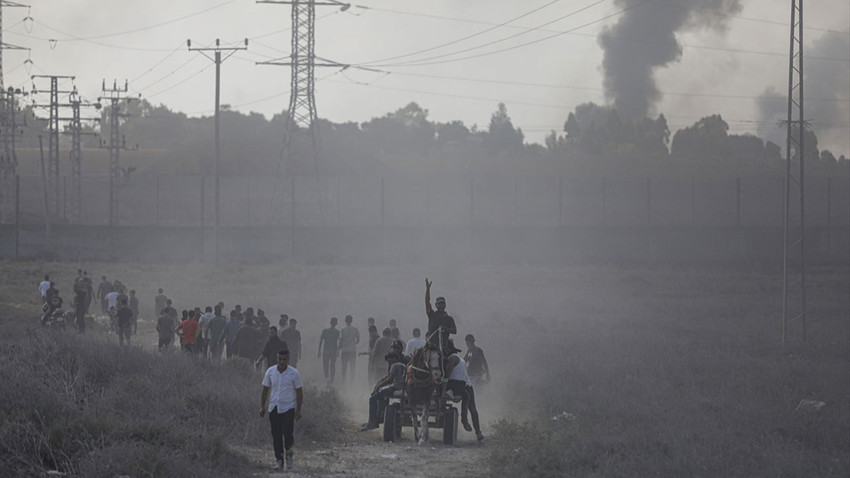 Gazze-İsrail sınırındaki çatışmalarda yaralananlar Gazze Şeridi'ne getirildi (Fotoğraf AA)