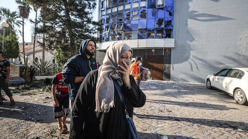 Filistinli gözlemevi El-Ehli Hastanesi'nin Gazze’den vurulduğu iddiasını yalanladı