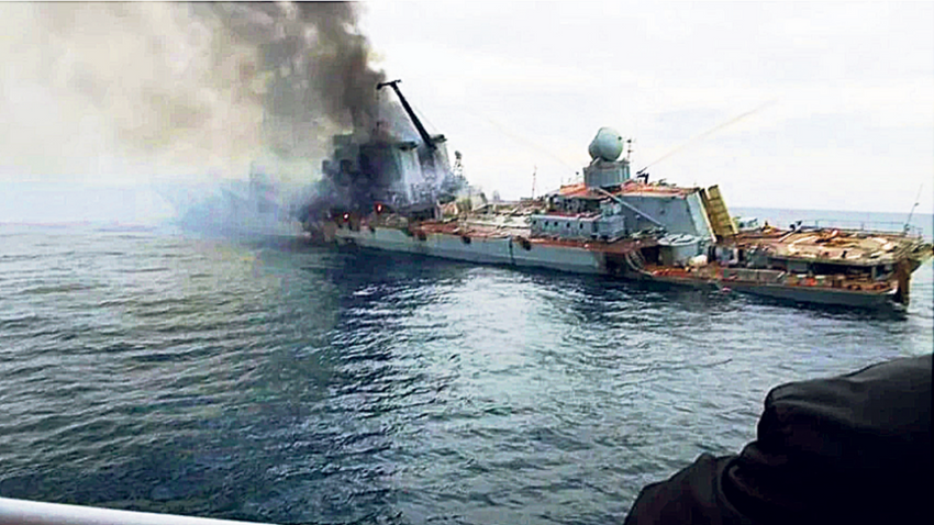 Ukrayna nisanda bir gemisavar füzesiyle Rusya’nın Karadeniz filosunun amiral gemisi Moskva’yı batırmıştı.