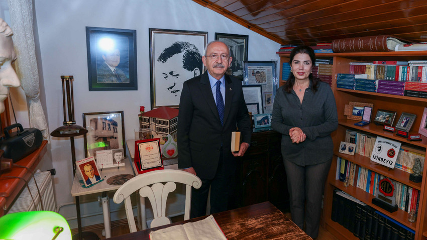CHP Genel Başkanı Kılıçdaroğlu Ahmet Taner Kışlalı'nın eşini ziyaret etti