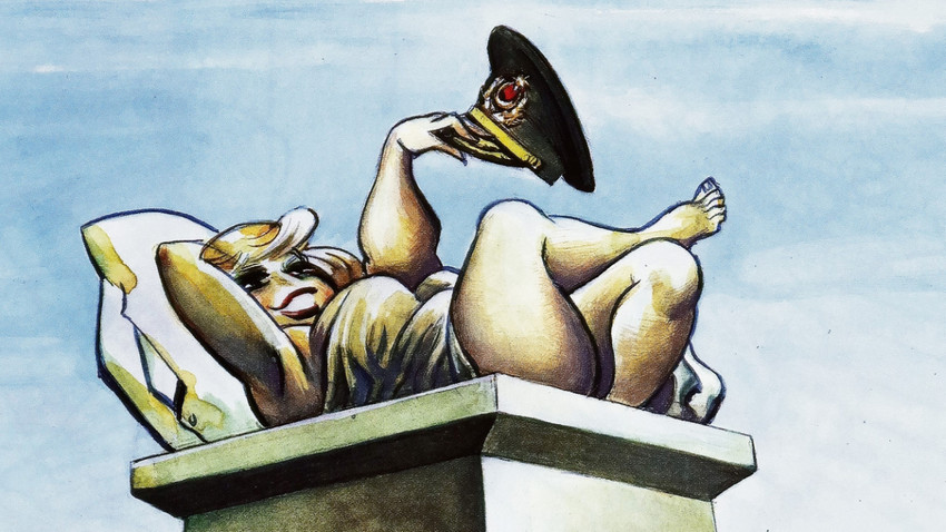 Bedri Koraman 1994’te Milliyet’teki karikatüründe dönemin başbakanı Tansu Çiller’in askerden yana tavrını eleştirmişti.