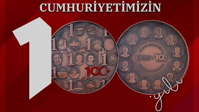 Darphaneden Cumhuriyet'in 100. Yılı'na özel hatıra parası