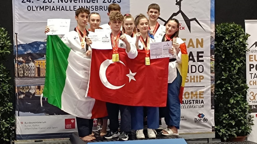 Milli tekvandocular Avrupa Poomsae Şampiyonası'nda 5 madalya daha kazandı