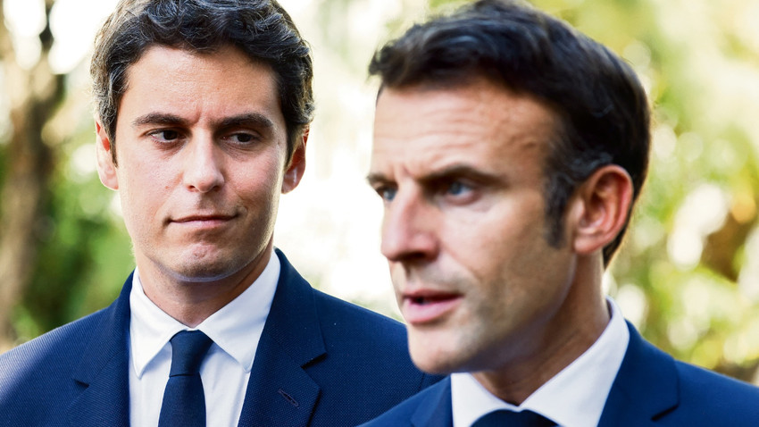 Gabriel Attal ve Emmanuel Macron