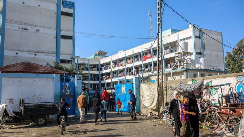 Gazze'nin güneyindeki Han Yunus'ta UNRWA'ya bağlı bir okul, 19 Ekim 2023 (Fotoğraf: Samar Abu Elouf/The New York Times)