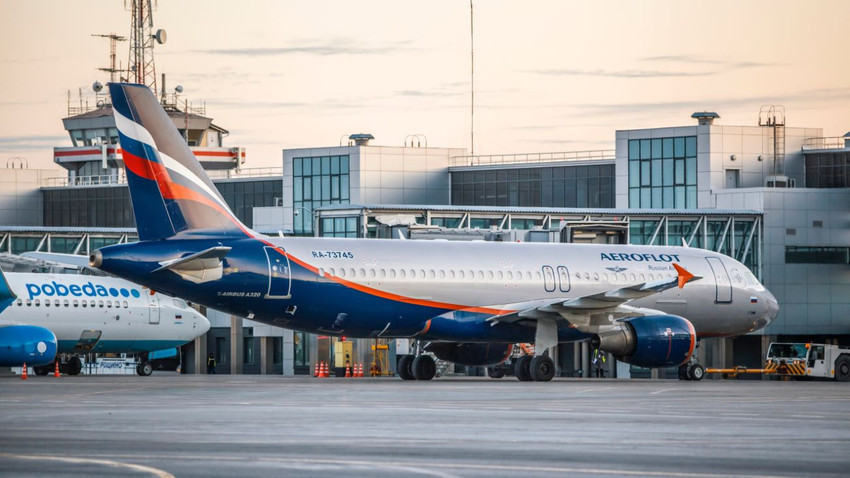 Moskova'daki Aeroflot uçakları