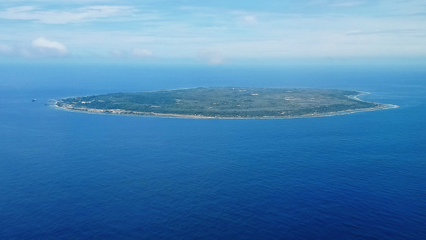 Dünyanın en küçük üçüncü ülkesi Nauru'nun havadan görünümü
