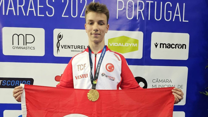 Cimnastikçi Sinan Cankurt'tan tarihi başarı: Gençlerde ilk Avrupa şampiyonluğunu kazandı