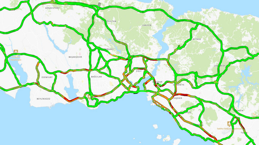 İstanbul trafiği 'bayram' etti