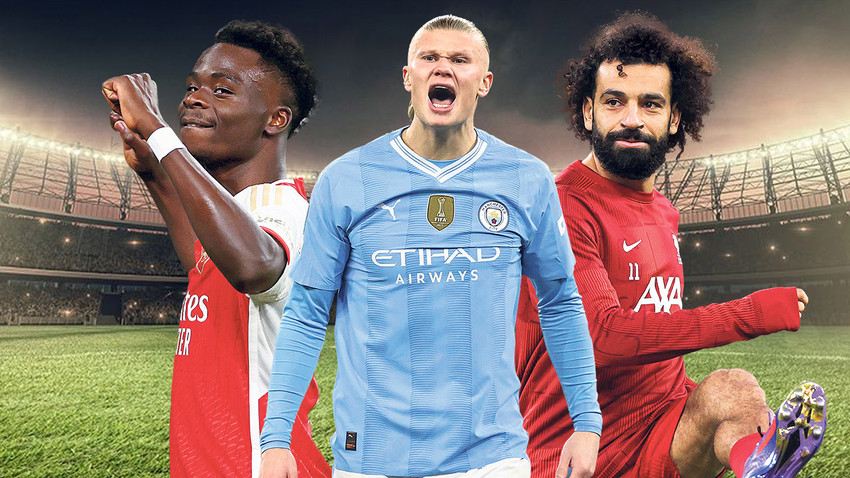 Bakayo Saka (Arsenal), Erling Haaland (Manchester City), ​​Mohamed Salah (Liverpool)