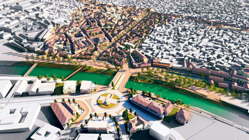 Asi Nehri’nin kıyıları TTV’nin planında yeşil alana ayrıldı.Çarşı  merkezi  ve Kemalpaşa Caddesi’nde ise  az katlı kentsel doku tasarlandı.