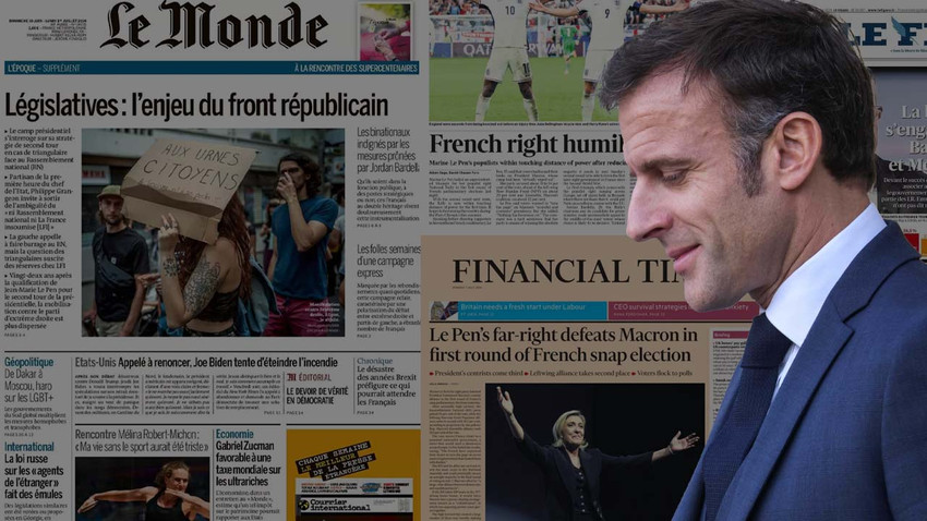 Fransa seçimlerinin ardından gazete manşetleri: Fransız sağı Macron'u küçük düşürdü