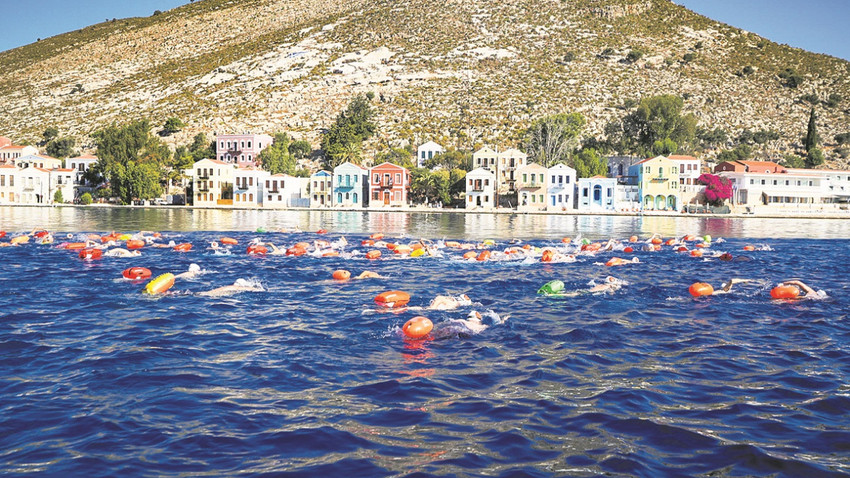 Megisti Kaş Swim Race’e bu yıl 20 ülkeden 175 sporcu katıldı.