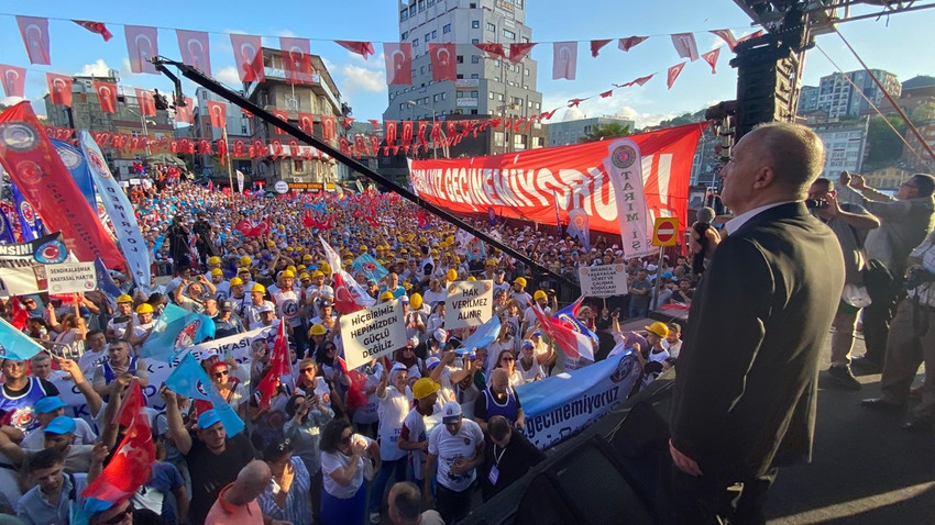 TÜRK-İŞ'ten 'geçinemiyoruz' mitingi: Bu sesi duymayanlar sandıkta hesabını vermeye devam eder