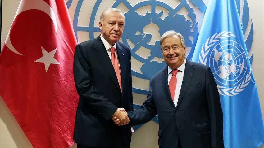 Guterres'le görüşen Erdoğan'dan 'Kıbrıs' mesajı: Çözümün anahtarı KKTC'nin tanınması