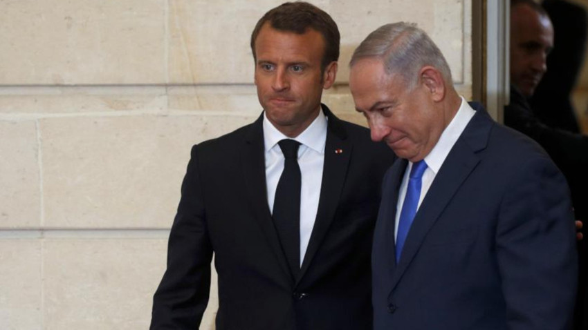 Netanyahu İsrail'e silah ambargosu çağrısı yapan Macron ile görüştü