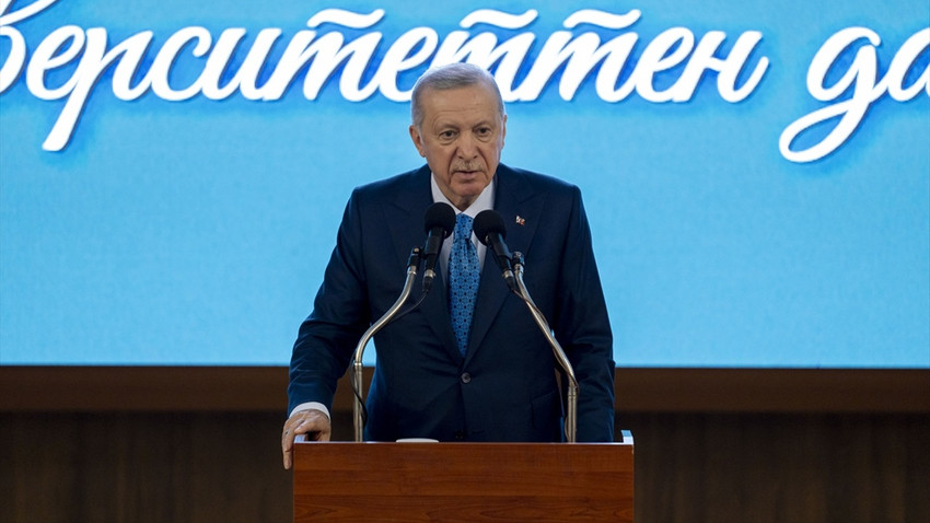 Cumhurbaşkanı Erdoğan: Manas Üniversitesi üst üste 2 kez ilk 1000'e girdi