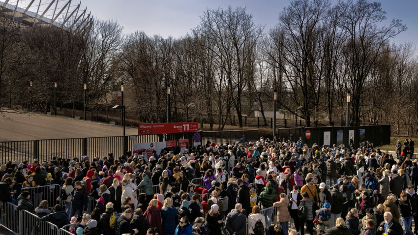 Ukrayna'dan gelen mülteciler Varşova, Polonya, 21 Mart 2022 (Maciek Nabrdalik/The New York Times)