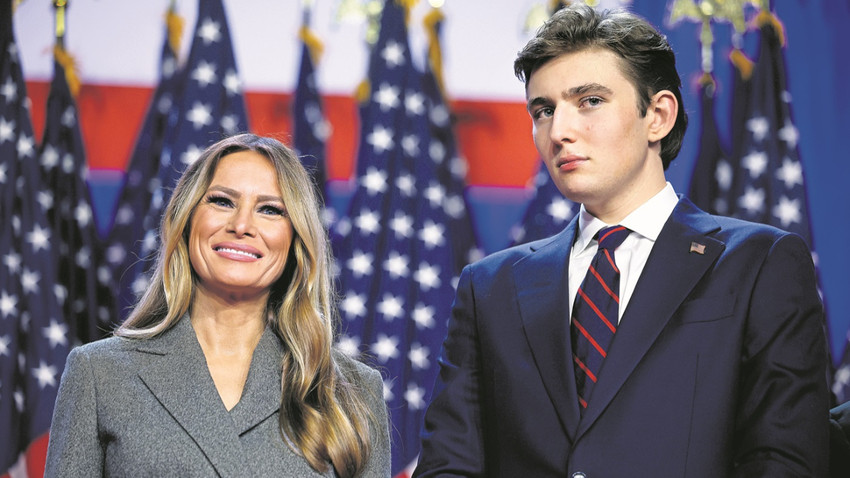 Barron Trump 2.06’lık boyuyla da dikkat çekiyor. Donald Trump’a göre oğlunun uzun boyu seçimden önce hayatını kaybeden Slovenyalı anneannesinden geliyor. Fotoğraf: Getty Images