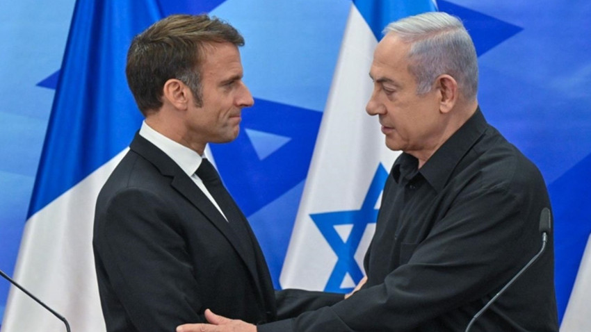 Netanyahu Macron ile görüştü, UCM kararının uygulanmamasını istedi