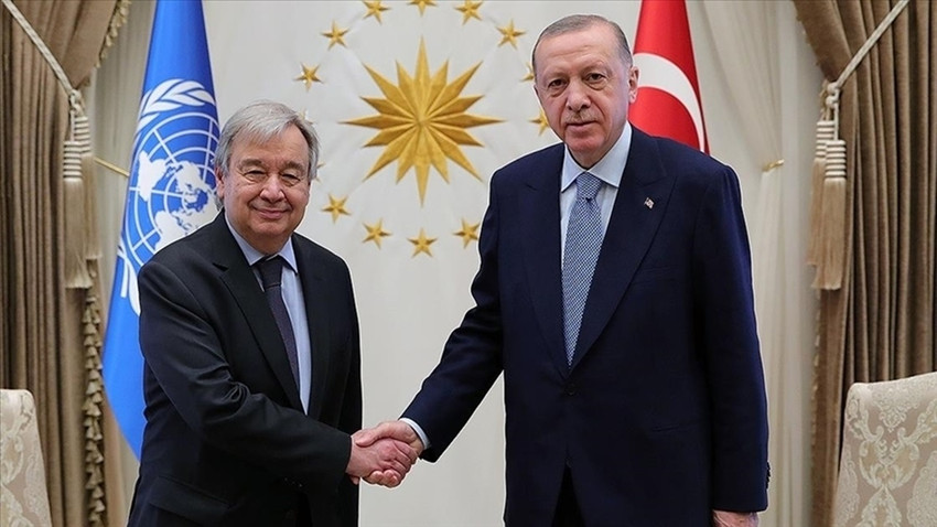 Erdoğan Guterres'le Suriye'yi görüştü: Rejim siyasi çözüm için kendi halkıyla angaje olmalı