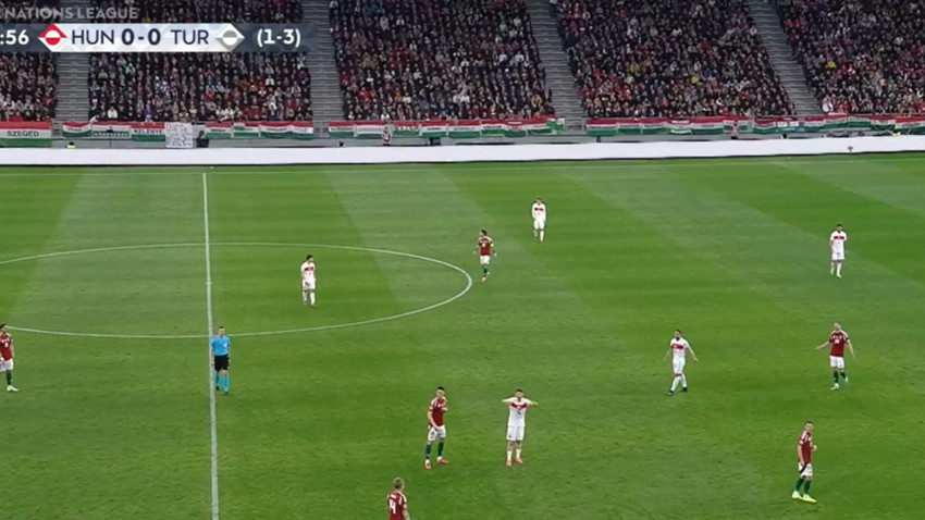 Macaristan - Türkiye maçında yasa dışı reklamlar nedeniyle TV8 reklam panolarına beyaz bant çekti