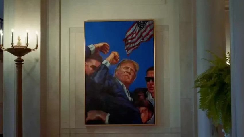 Beyaz Saray'da Obama portresi gitti, Trump'a suikast girişimi tablosu geldi