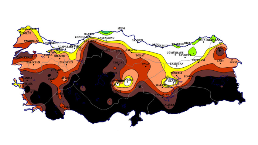 Meteoroloji 3 aylık haritayı paylaştı: Kuraklık alarm veriyor