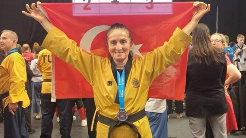 Ordulu 74 yaşındaki milli tekvandocu Avrupa Poomsae Şampiyonası'nda üçüncü oldu