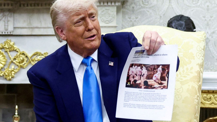 Güney Afrika'yı suçlamıştı: Trump'ın gösterdiği görüntü bambaşka bir ülkeye ait çıktı