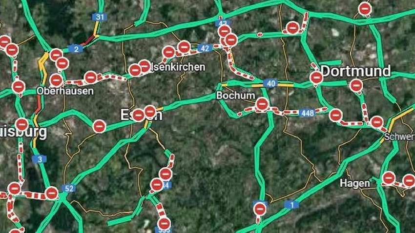 Almanya otoyollarında Google Maps kaosu