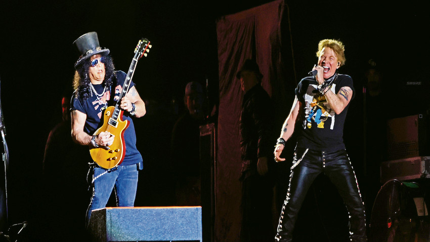 Bu hafta İstanbul’da konser veren Guns N’ Roses’ın“Sweet Child o’ Mine” şarkısı orta uzunlukta. (Fotoğraf: Getty Images)