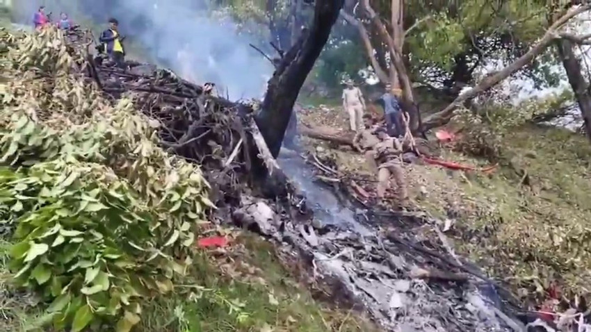 Hindistan'da bir kaza daha: Helikopter düştü, 7 kişi hayatını kaybetti