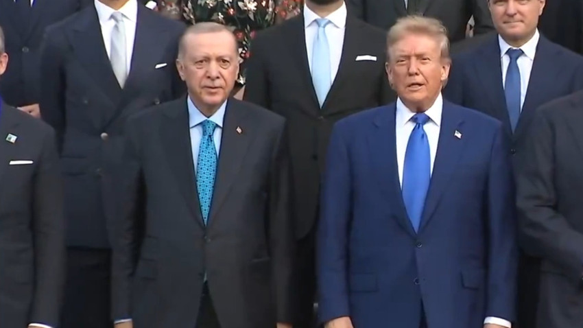 Erdoğan NATO Zirvesi'nde: Trump'la gülerek tokalaştı, aile fotoğrafında yan yana durdu