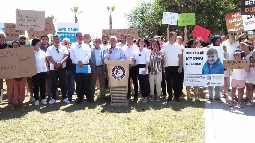 Antalya Demre'de 'otel' protestosu: Sahilime dokunma, beton değil mavi kalsın