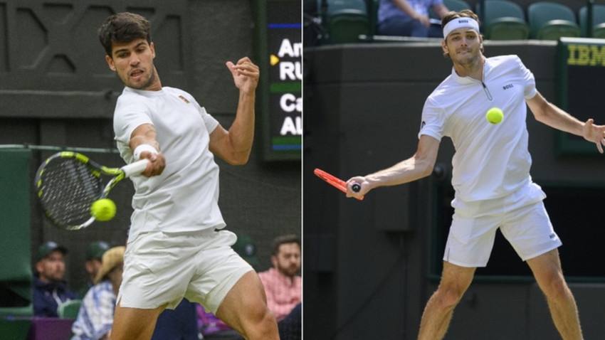 Wimbledon'da Carlos Alcaraz ve Taylor Fritz yarı finale yükseldi