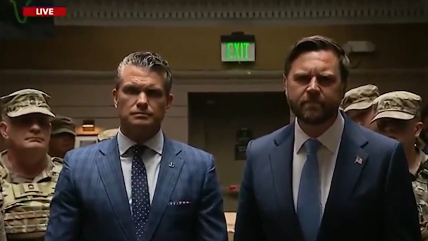 Kanun, düzen ve hamburger: ABD Başkan Yardımcısı Vance, Washington'da Ulusal Muhafızları ziyaret etti