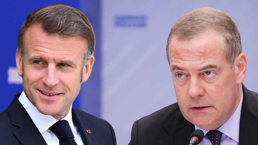 Medvedev'den Macron'a 'Galya horozu' benzetmesi: Zavallı kuş ötmeye devam ediyor