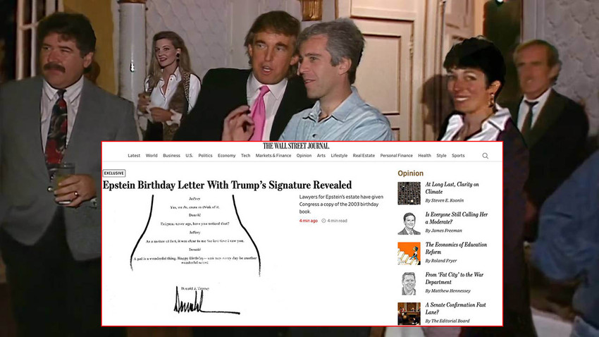 WSJ manşetten verdi: Trump imzalı Epstein'ın doğum günü mektubu ortaya çıktı