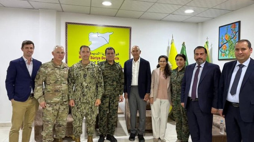 SDG ile görüşen Barrack'tan fotoğraf açıklaması: Daha önce o odada hiç bulunmadım, o haritayı hiç görmedim