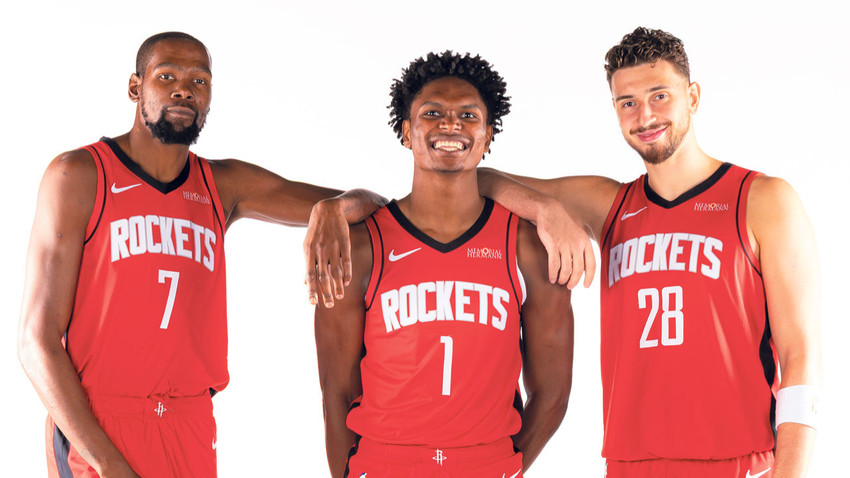 Kevin Durant, Amen Thompson ve Alperen Şengün… The Athletic’e göre Alperen’in bu yıl takımdaki rolü artabilir. (Fotoğraf: Getty Images)