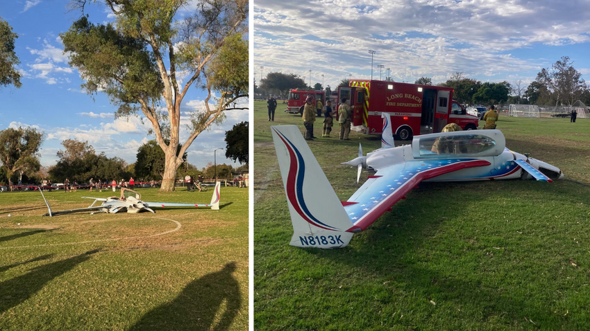 Parkta yürüyen kadına uçak çarptı!