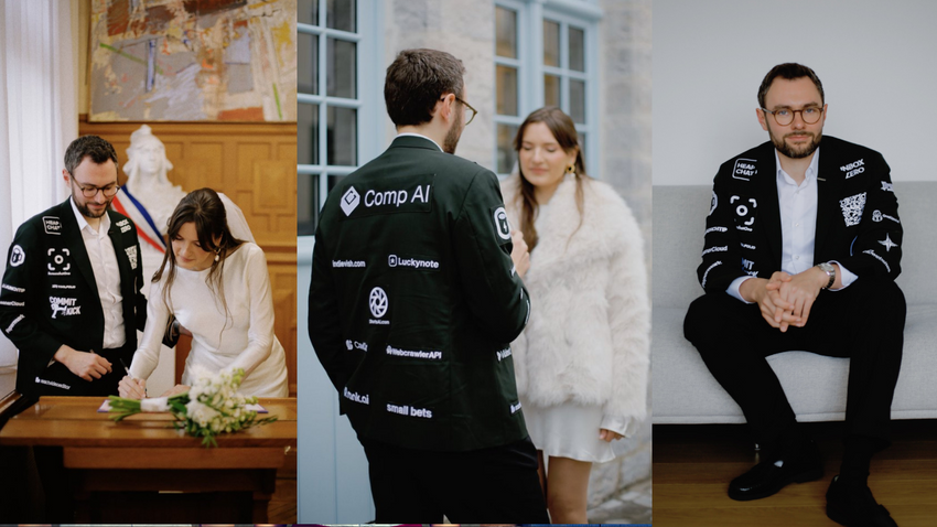 Düğün masraflarını karşılamak için damatlığa reklam aldı