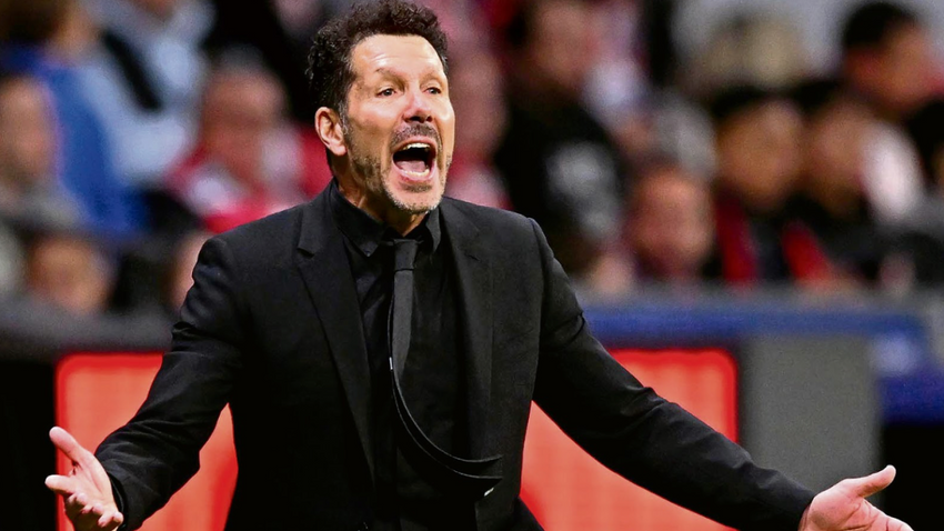 Atlético Madrid teknik direktörü Diego Simeone futbolu “sokak kavgası” olarak görüyor. (Fotoğraf: Getty Images)