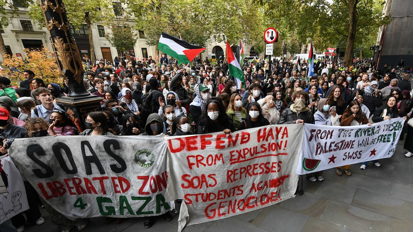 İngiltere'de üniversite öğrencileri 8 Ekim 2025'de Filistin'le dayanışma için dersleri boykot etmişti (Fotoğraf: Depo Photos)