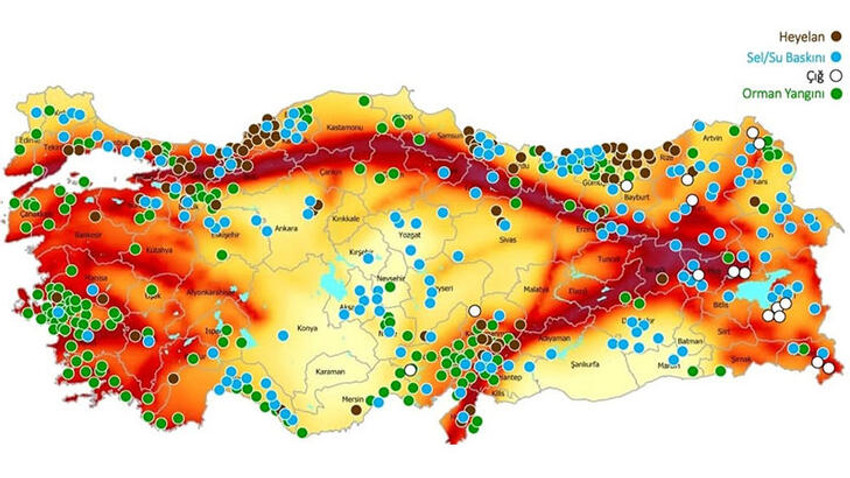AFAD, Türkiye'nin afet risk haritasını çıkardı