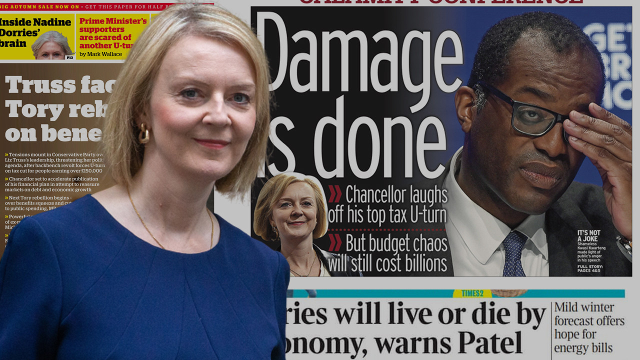 Liz Truss’ın U dönüşü, İngiliz basınında: Bütçe kaosu milyarlara mal olacak