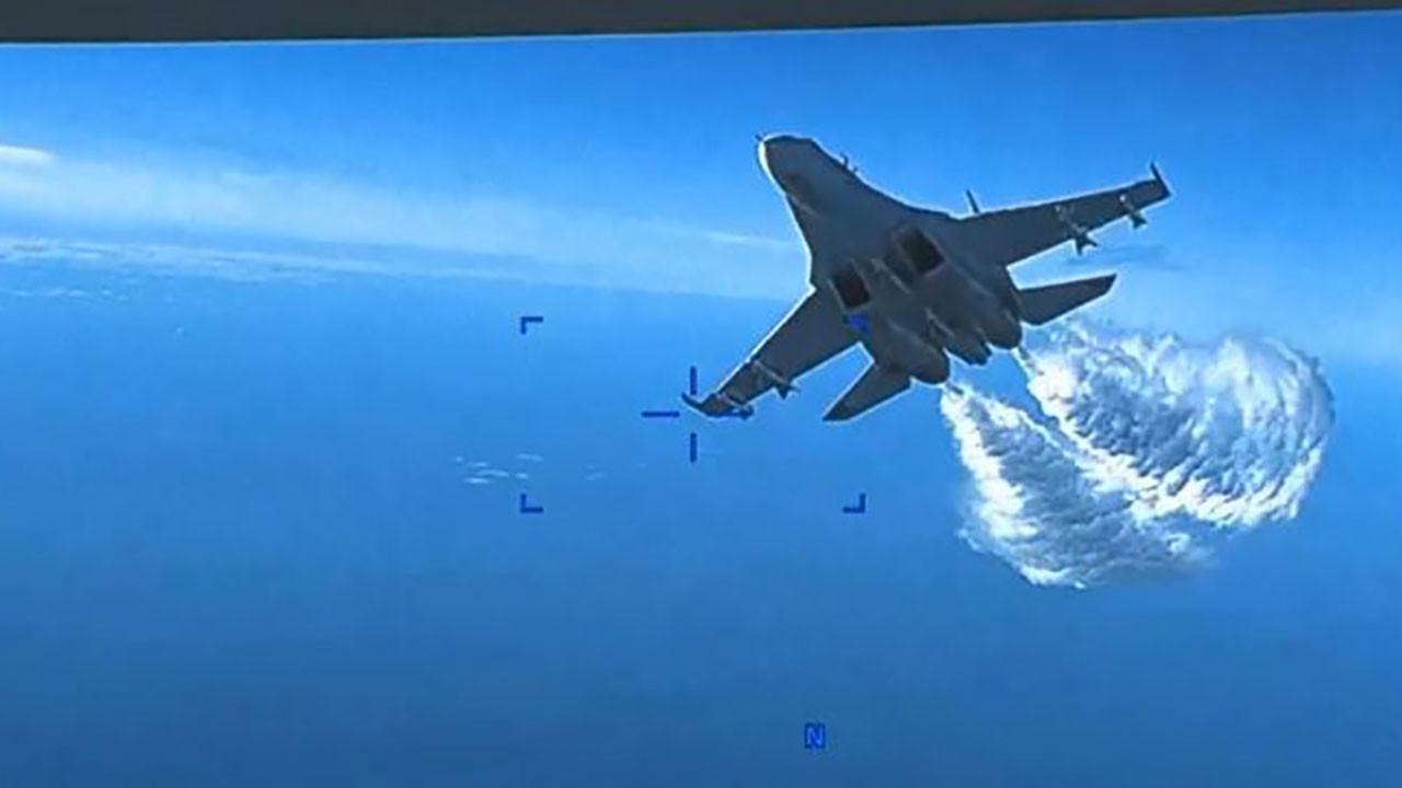 Rus uçağının ABD İHA’sını düşürme görüntüsü yayınlandı